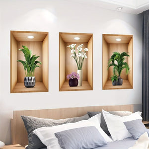 3D Wall Decorative Stickers Set Of 4Pcs