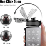 3PCS Water Bottle with Two Straws-5575Black Matte